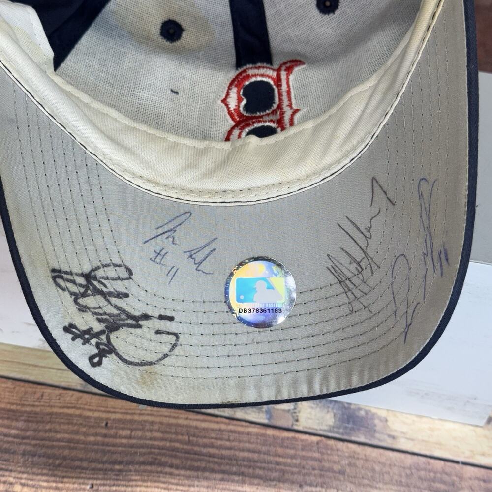 Autographed Signed Boston Redsox New Era MLB Baseball‎ Hat Outdoor Cap